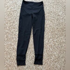 Free People Black High Waist Leggings | FP Movement scalloped bottom size xs